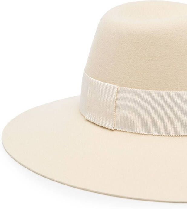 Maison Michel Fedora hoed Beige