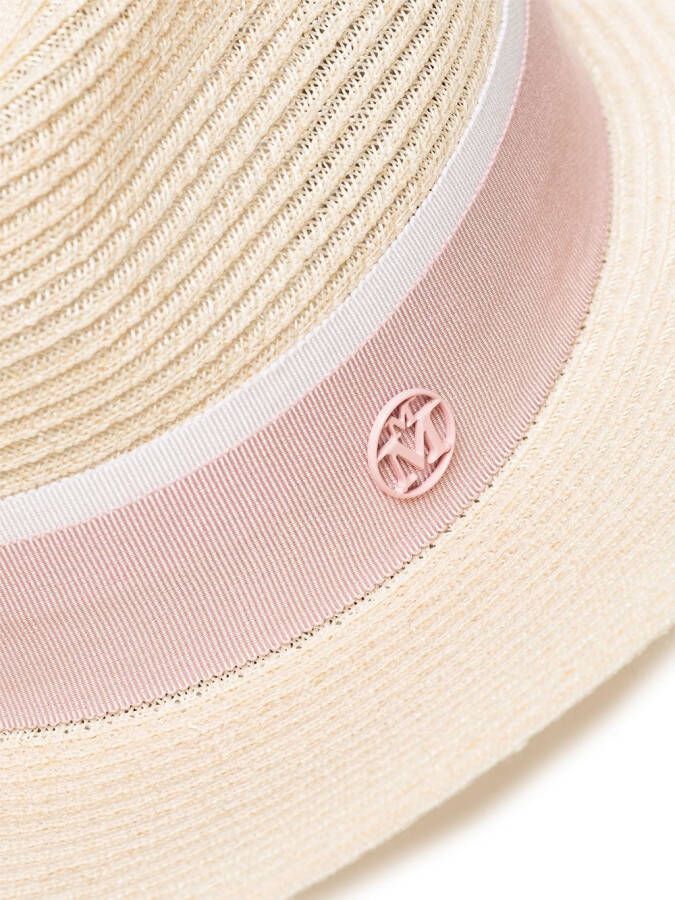 Maison Michel Fedora hoed Beige