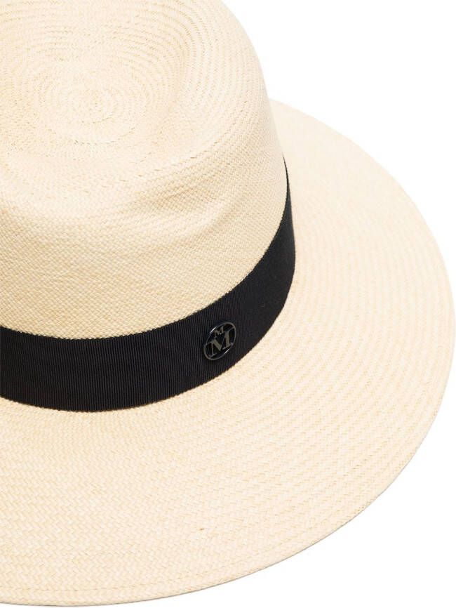 Maison Michel Fedora hoed Beige