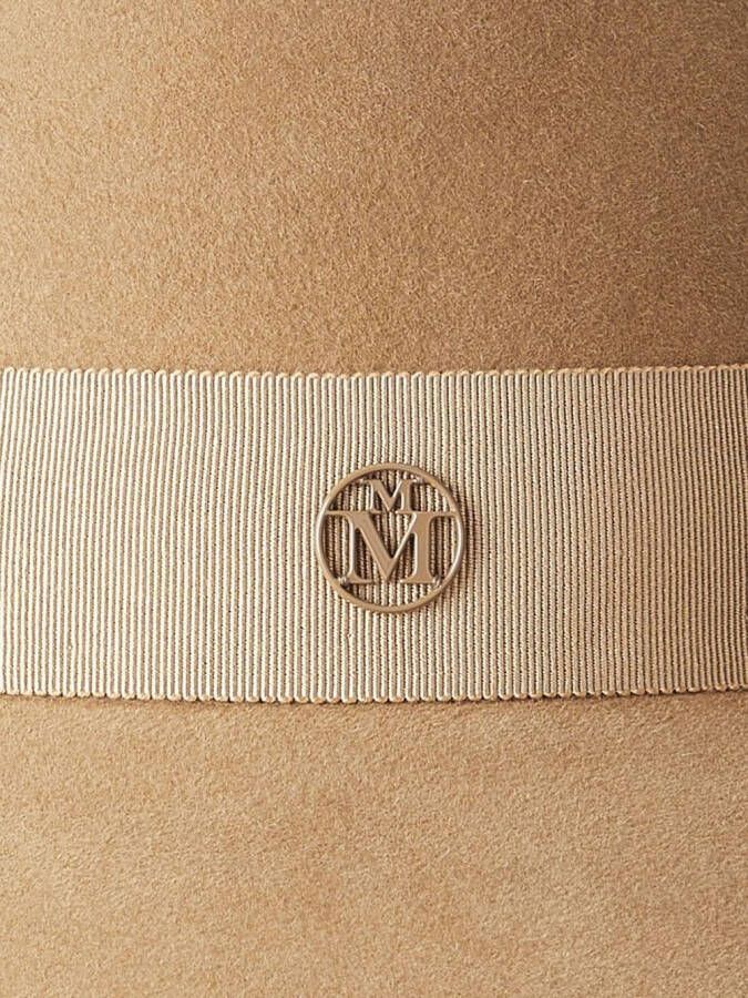 Maison Michel Fedora hoed van vilt Beige