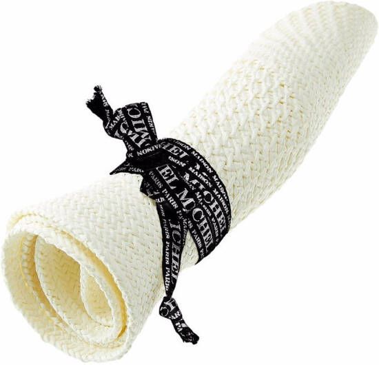 Maison Michel Rieten fedora hoed Wit