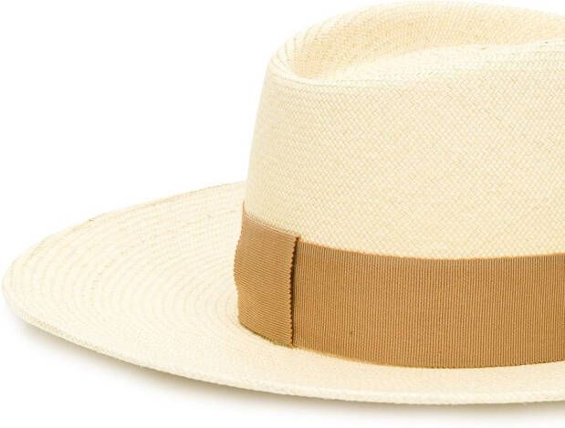 Maison Michel Panama rieten hoed Beige