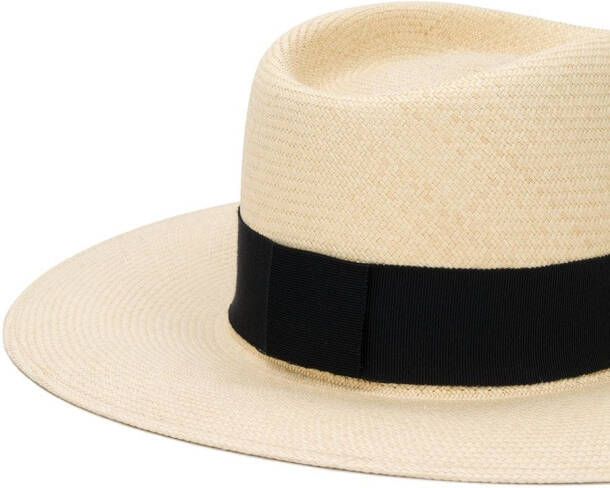 Maison Michel Charles fedora strohoed Beige