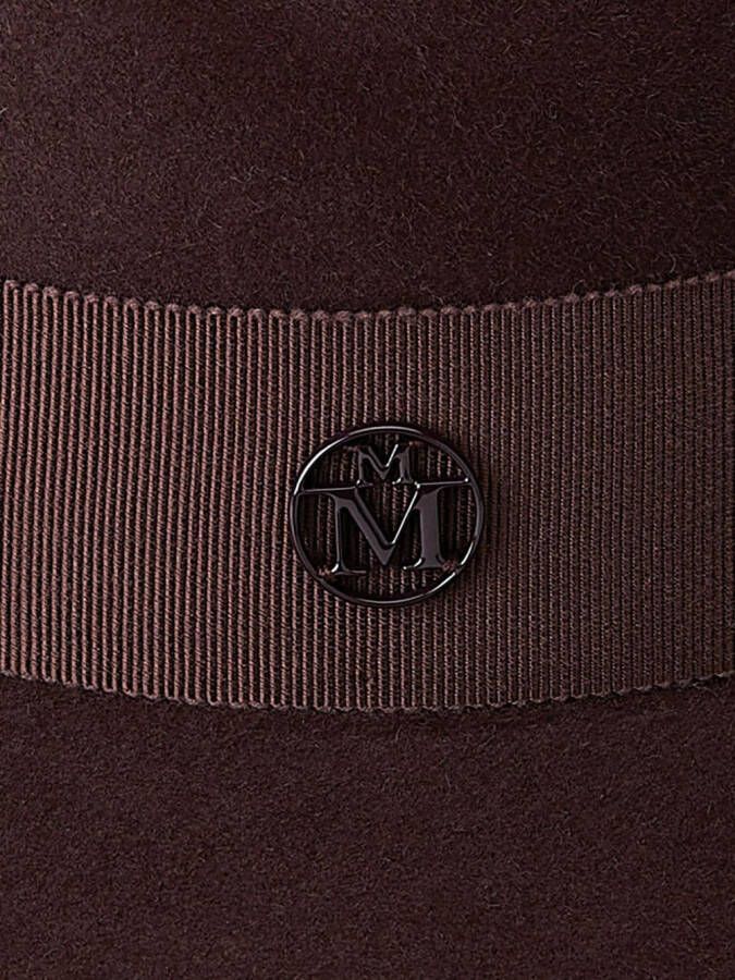 Maison Michel Virginie wool hat Bruin