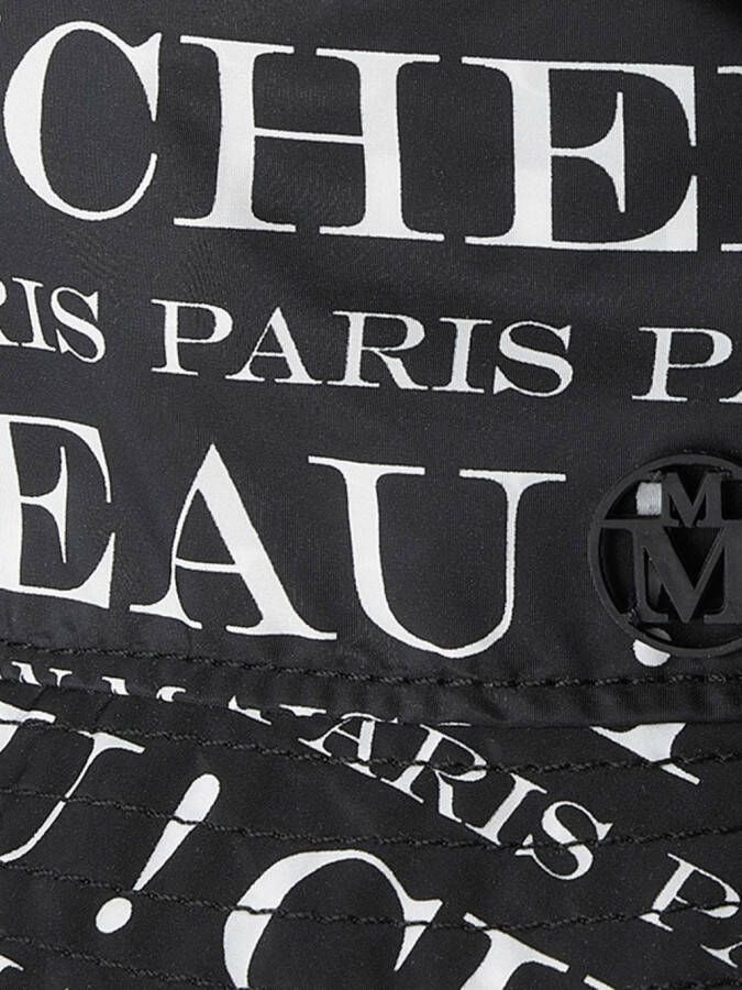 Maison Michel Vissershoed met logoprint Zwart