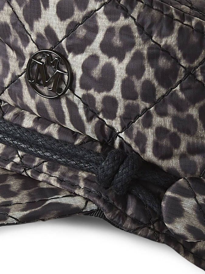 Maison Michel Vissershoed met luipaardprint Bruin