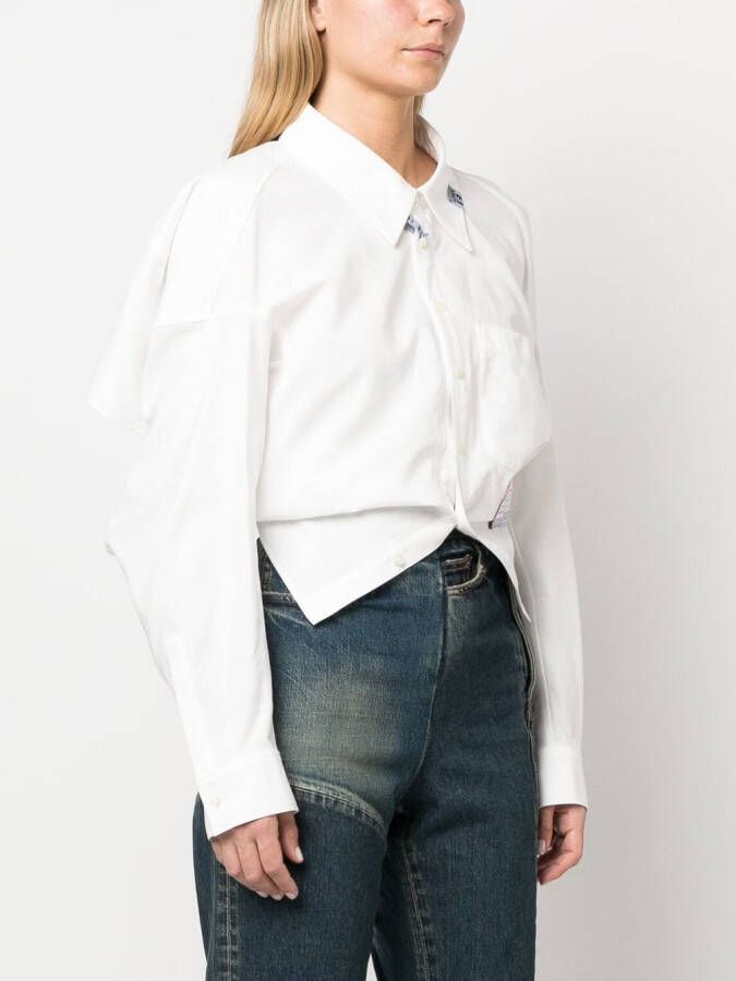 Maison Mihara Yasuhiro Asymmetrische blouse Wit