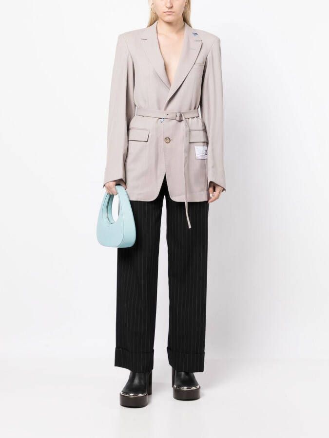 Maison MIHARA YASUHIRO Blazer met ceintuur Grijs