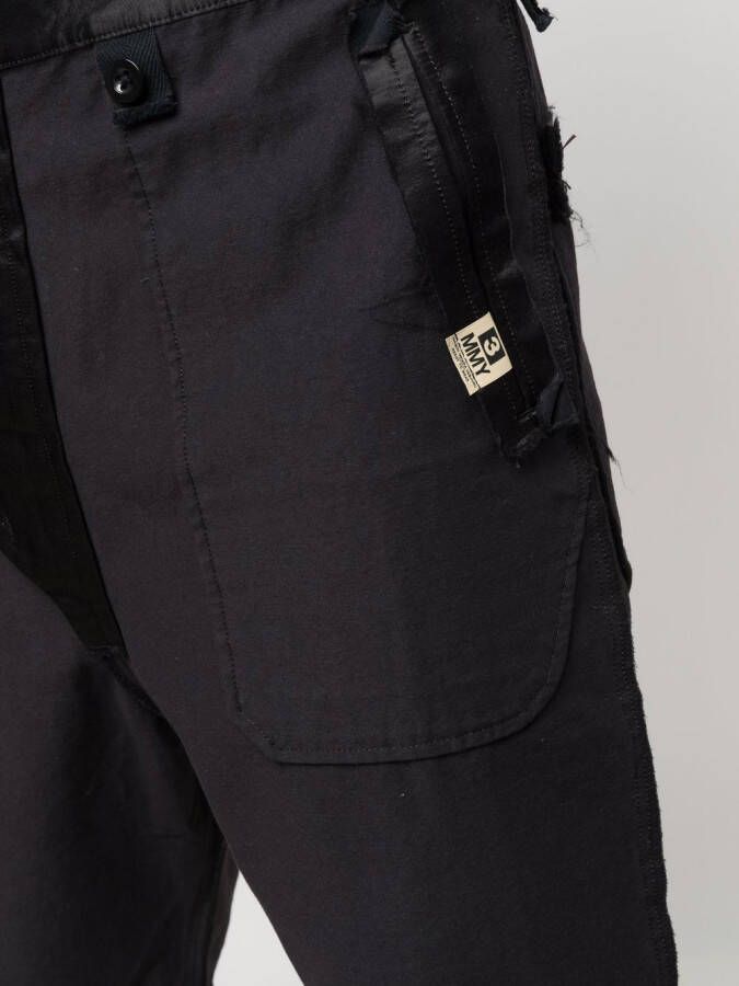 Maison Mihara Yasuhiro Bermuda shorts met logopatch Zwart