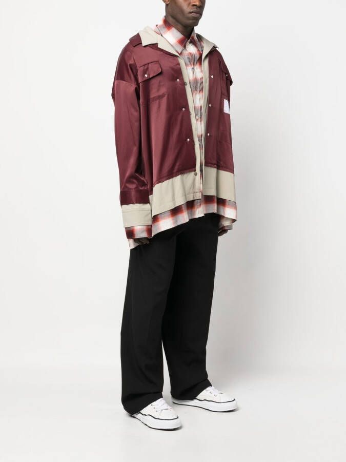Maison MIHARA YASUHIRO Gelaagd overhemd Rood