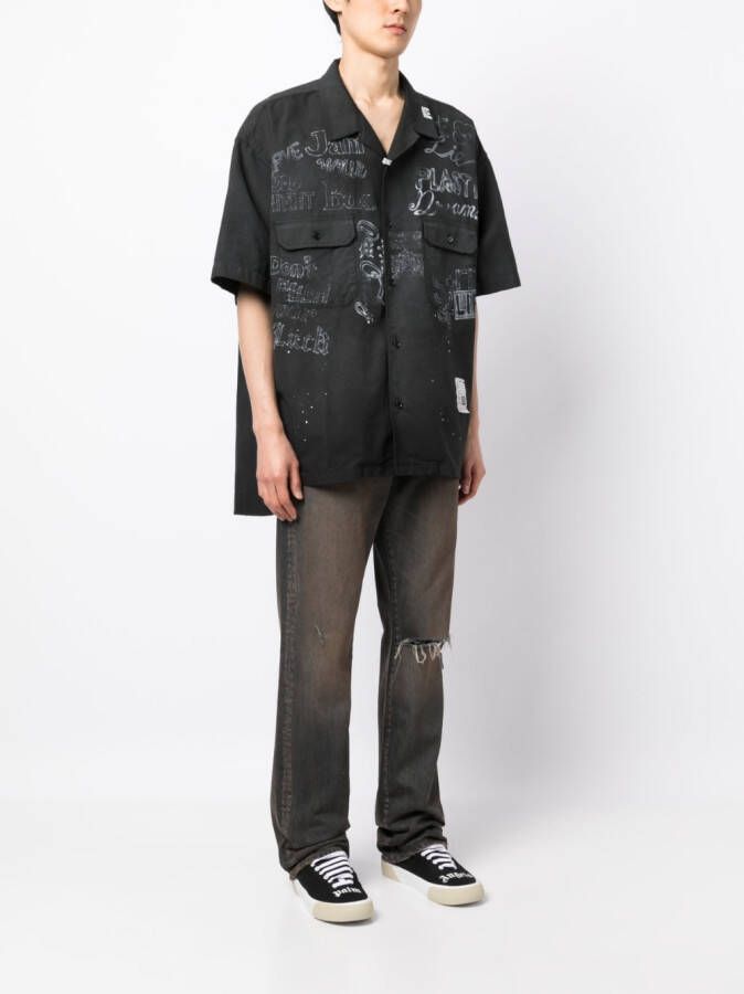 Maison MIHARA YASUHIRO Overhemd met print Zwart