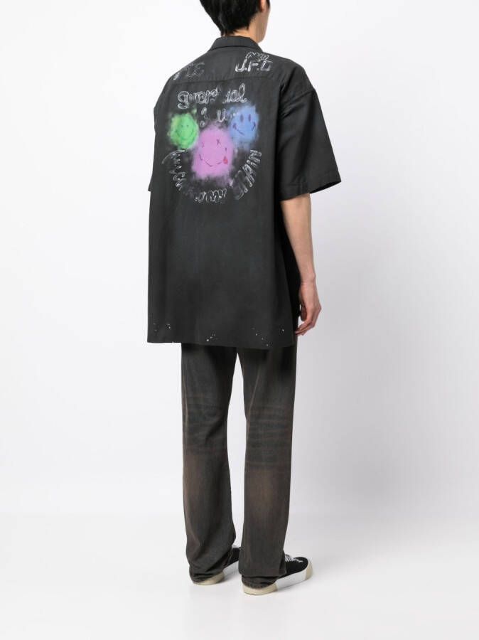 Maison MIHARA YASUHIRO Overhemd met print Zwart
