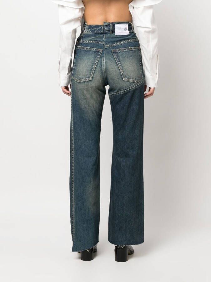 Maison MIHARA YASUHIRO High waist asymmetrische jeans Blauw