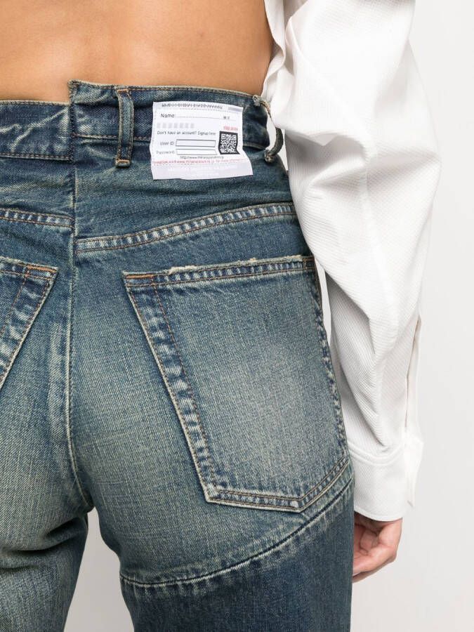 Maison MIHARA YASUHIRO High waist asymmetrische jeans Blauw