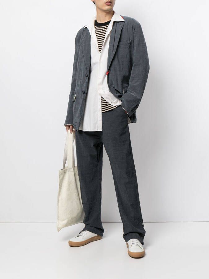 Maison Mihara Yasuhiro High waist broek Blauw