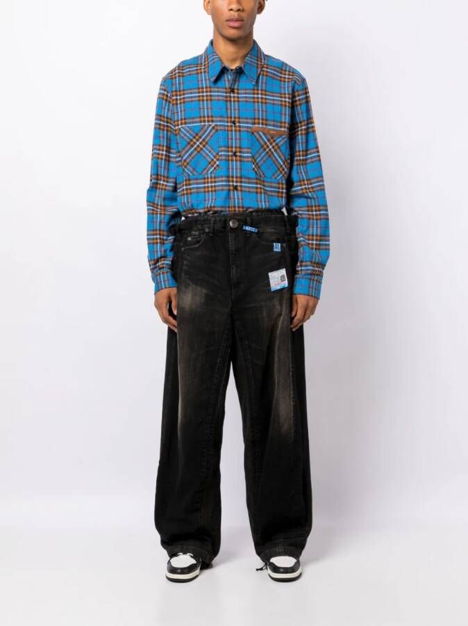 Maison Mihara Yasuhiro Jeans met wijde pijpen Blauw
