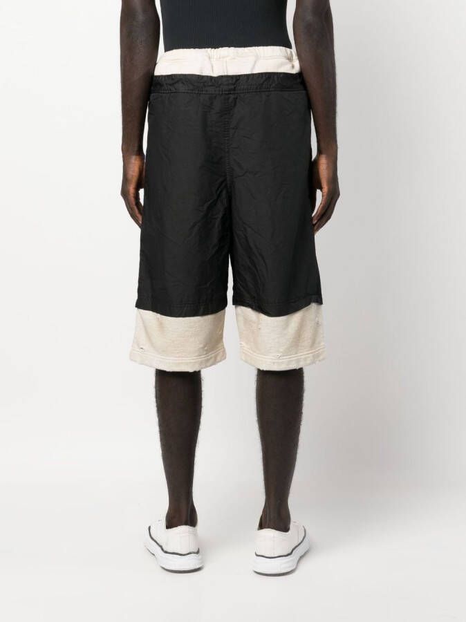 Maison MIHARA YASUHIRO Gelaagde shorts Zwart