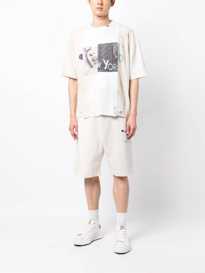 Maison Mihara Yasuhiro Shorts met logopatch Wit