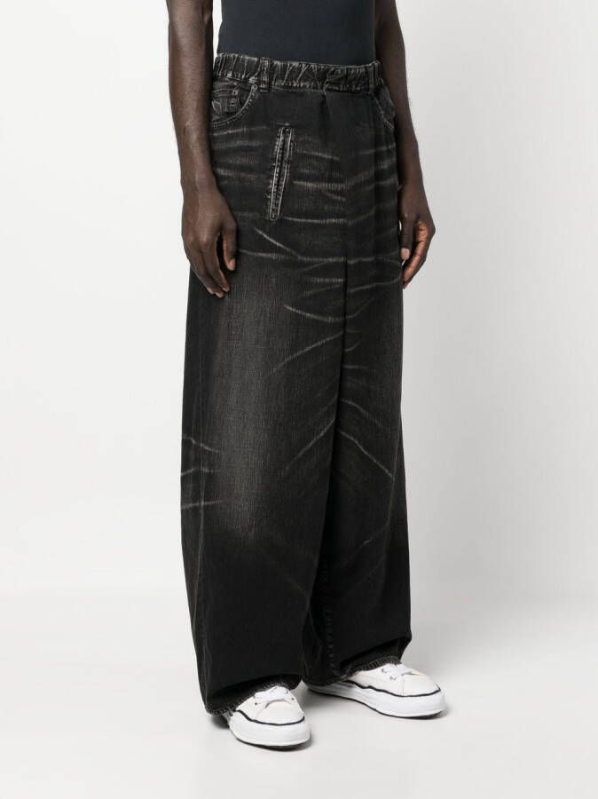 Maison MIHARA YASUHIRO Jeans met wijde pijpen Zwart