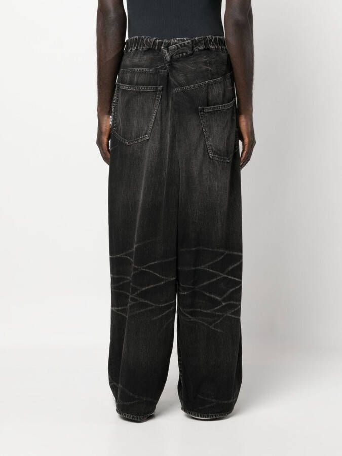 Maison MIHARA YASUHIRO Jeans met wijde pijpen Zwart