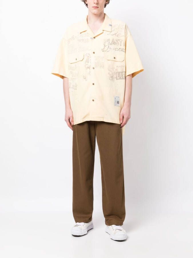 Maison MIHARA YASUHIRO Overhemd met print Oranje