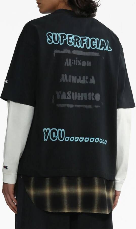 Maison MIHARA YASUHIRO T-shirt met print Zwart