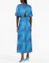 Maje Satijnen midi-jurk met uitgesneden details Blauw - Thumbnail 2
