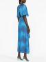 Maje Satijnen midi-jurk met uitgesneden details Blauw - Thumbnail 3