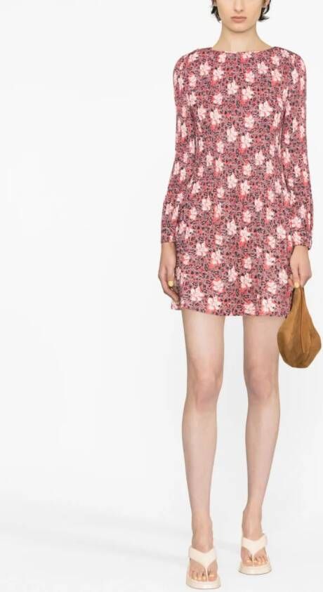 Maje Mini-jurk met bloemenprint Rood