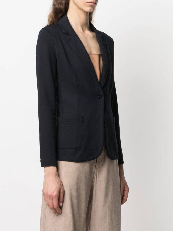 Majestic Filatures Blazer met enkele rij knopen Blauw