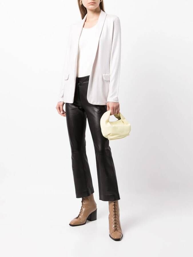 Majestic Filatures Blazer met enkele rij knopen Paars