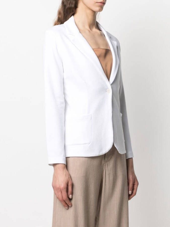 Majestic Filatures Blazer met enkele rij knopen Wit