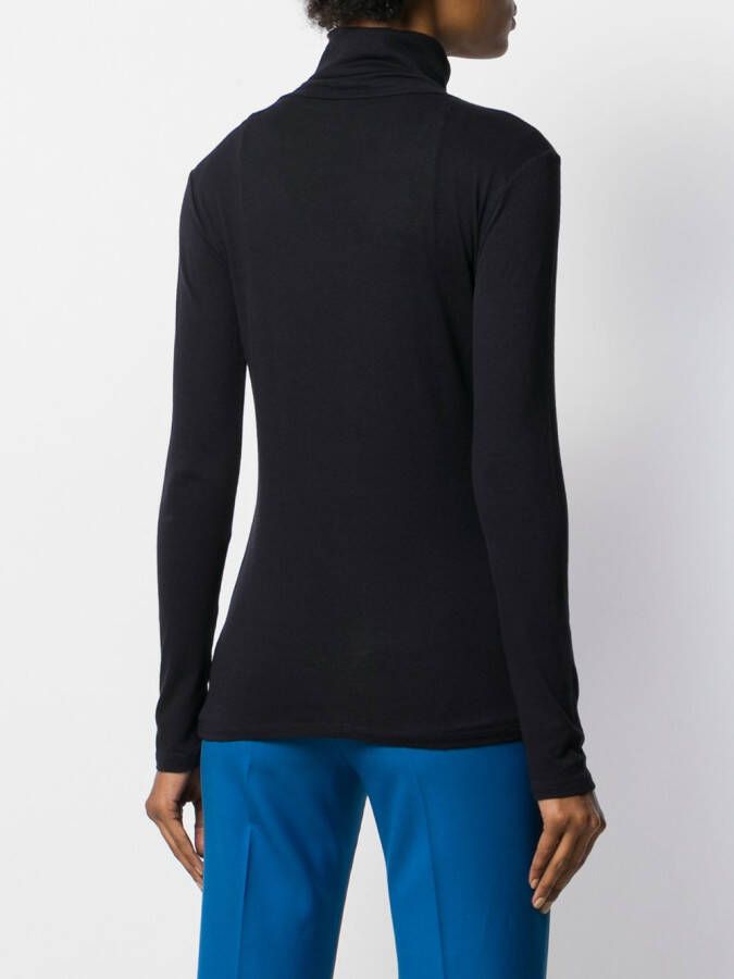 Majestic Filatures Gebreide top Blauw