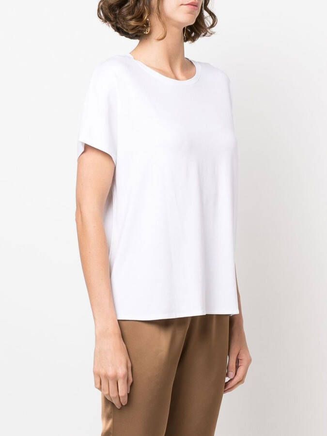 Majestic Filatures Getailleerd T-shirt Wit