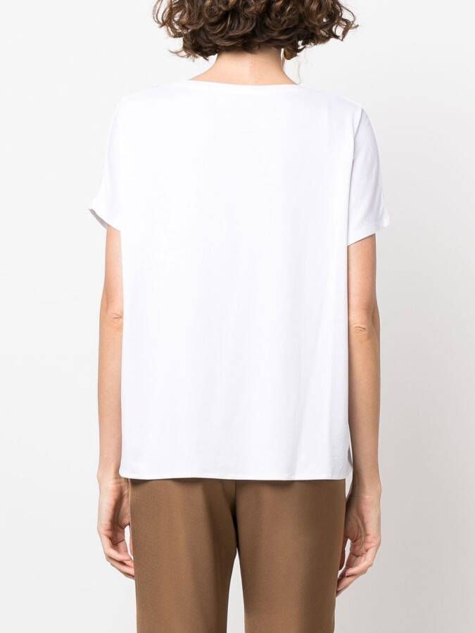 Majestic Filatures Getailleerd T-shirt Wit