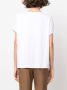 Majestic Filatures Getailleerd T-shirt Wit - Thumbnail 4