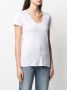 Majestic Filatures T-shirt met diepe ronde hals van linnenblend Wit - Thumbnail 3