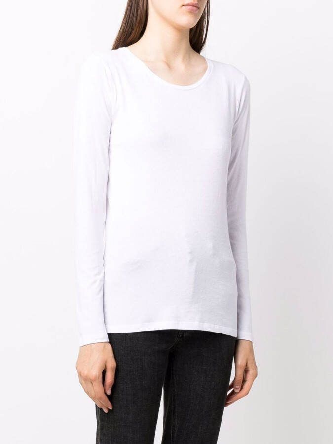 Majestic Filatures T-shirt met lange mouwen Wit