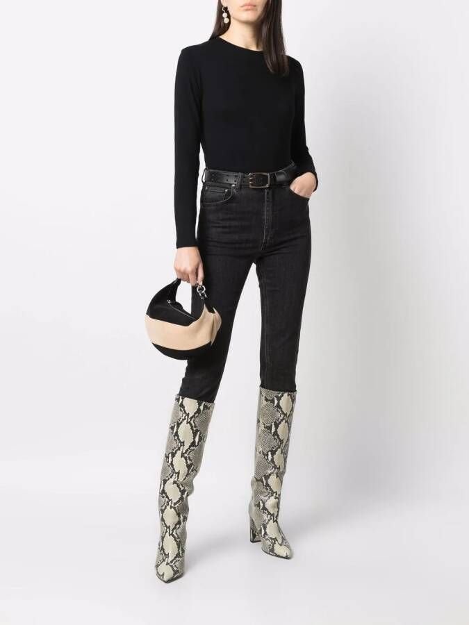 Majestic Filatures T-shirt met lange mouwen Zwart
