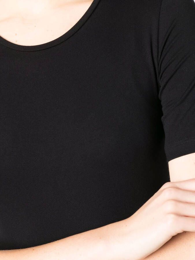 Majestic Filatures T-shirt met ronde hals Zwart