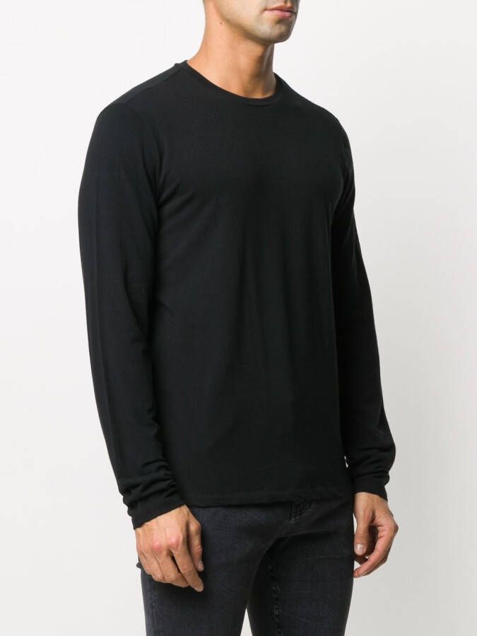 Majestic Filatures T-shirt met ronde hals Zwart