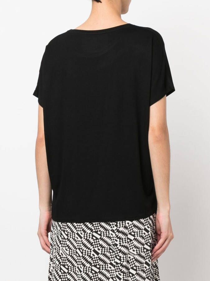 Majestic Filatures T-shirt met ronde hals Zwart