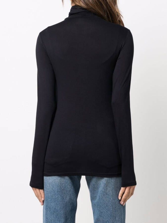 Majestic Filatures Top met col Blauw