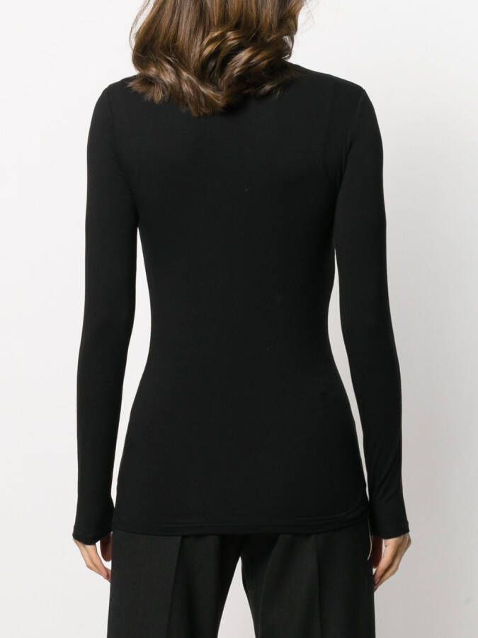 Majestic Filatures Top met col Zwart