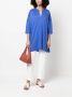 Majestic Filatures Top met cropped mouwen Blauw - Thumbnail 2