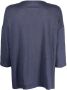 Majestic Filatures Top met cropped mouwen Blauw - Thumbnail 2