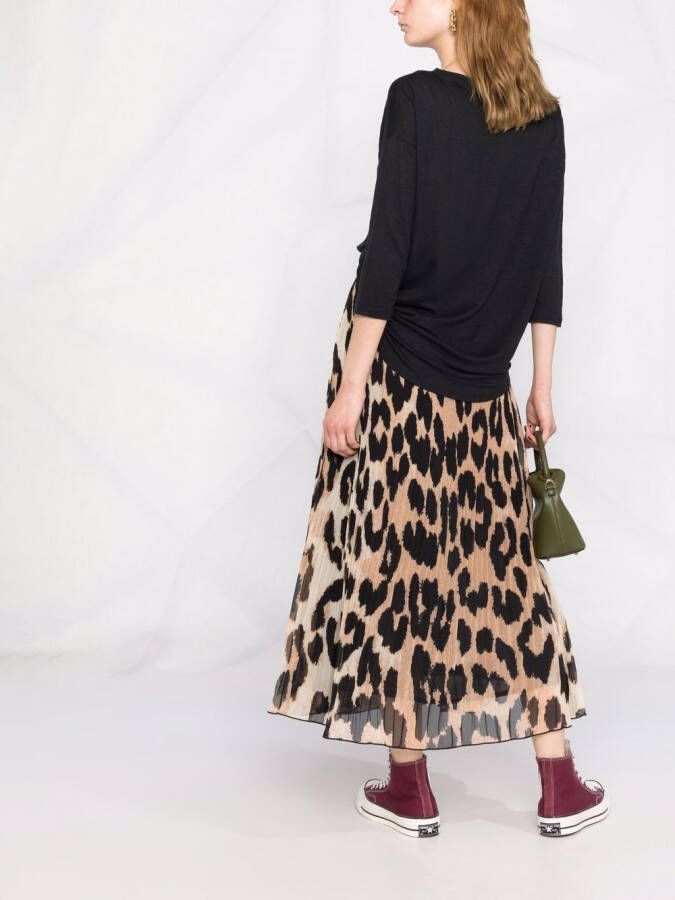 Majestic Filatures Top met cropped mouwen Zwart