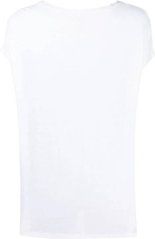 Majestic Filatures T-shirt met V-hals Wit