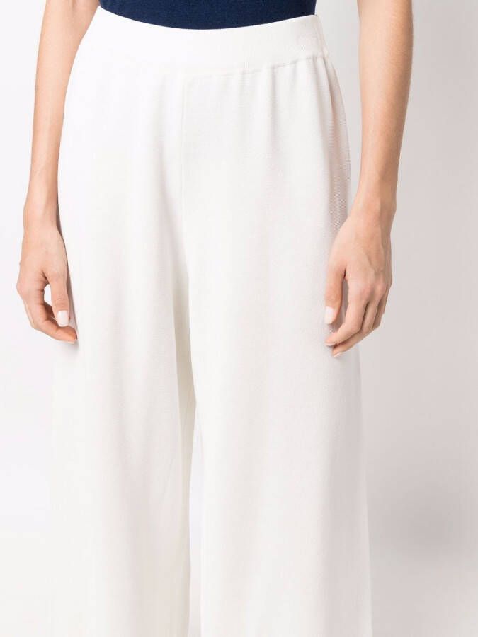 Malo Fijngebreide culotte Wit