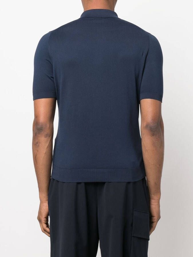 Malo Fijngebreide polotop Blauw